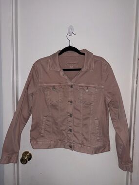 Maurices | Women’s Large Denim Jacket | Stretch | Brownish/Pink